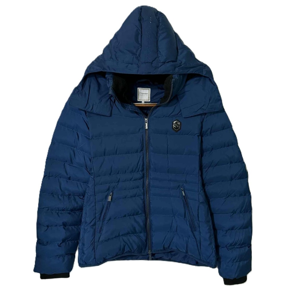 Samshield Courchevel Crystal Hooded Blue Puffer Jacket Premium Equestrian L NWOT